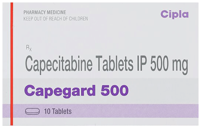 Capegard 500 pack, capecitabine by Cipla
