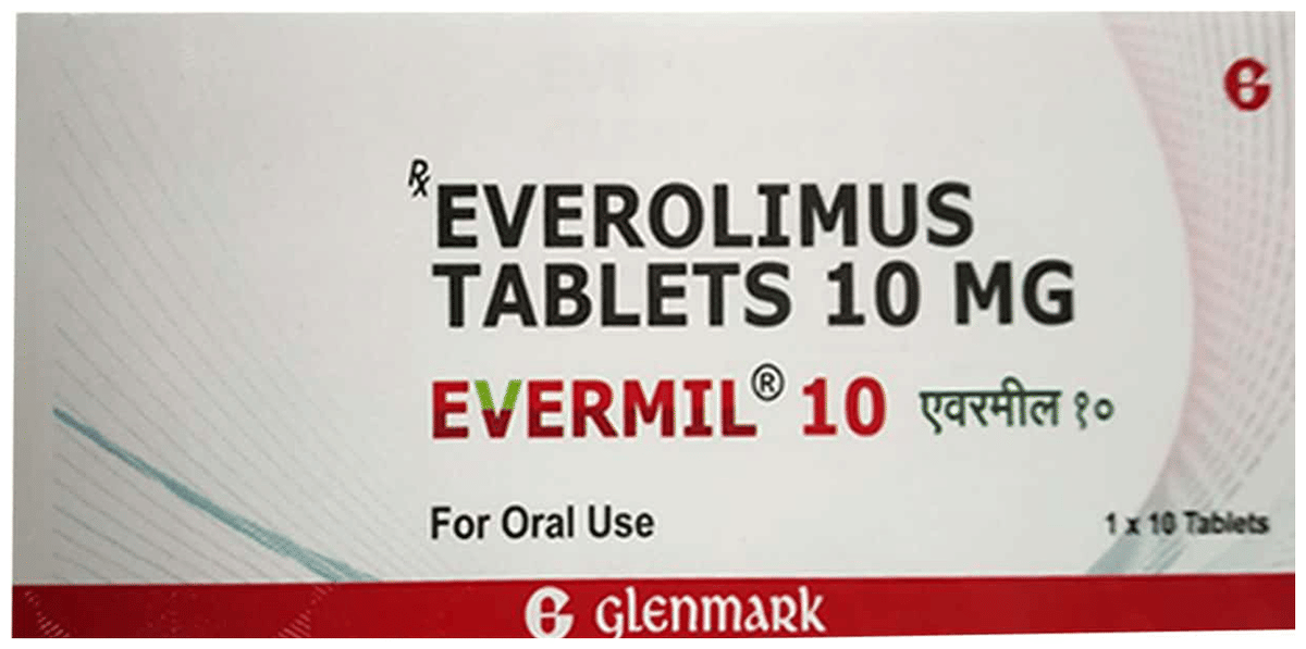 Evermil 10 pack, everolimus by Glenmark